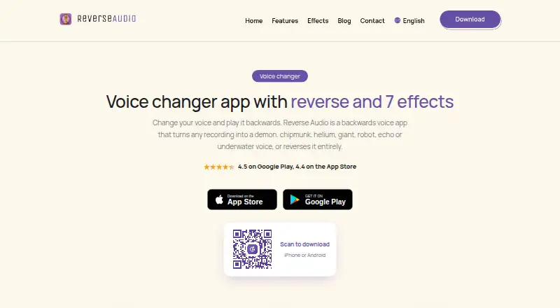 Reverse Audio's own site