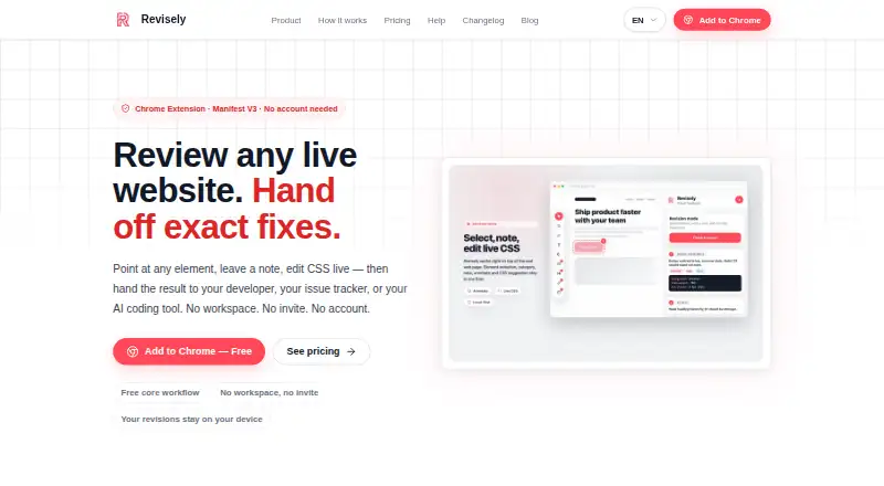 Revisely's own site