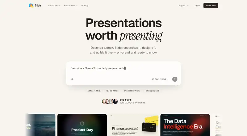 Slide's own site