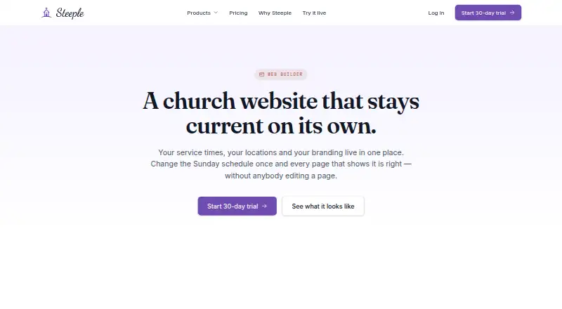 Steeple Web Builder's own site