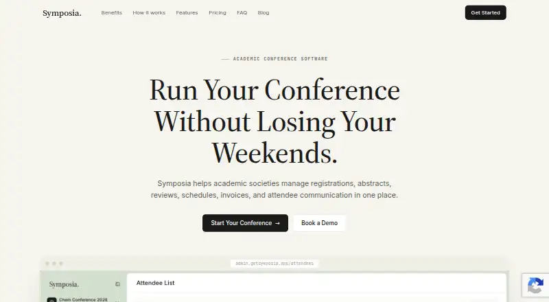 Symposia's own site