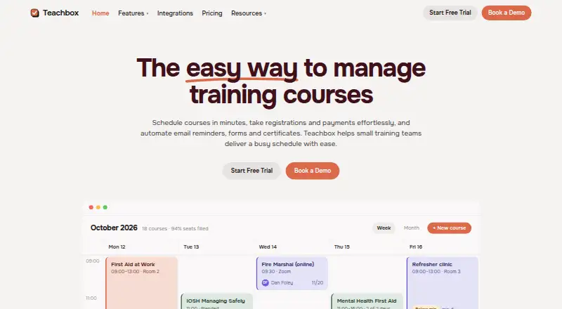 Teachbox's own site