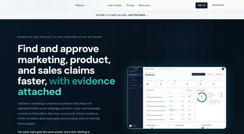Veridat's own site