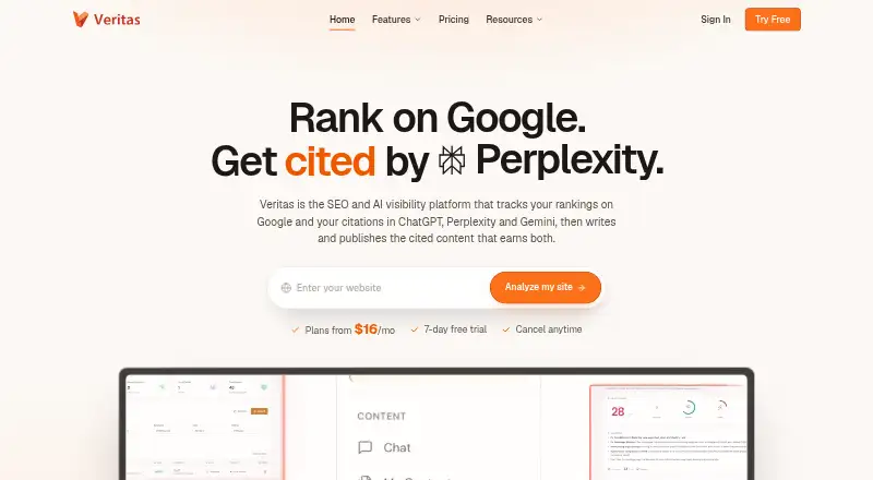 Veritas's own site