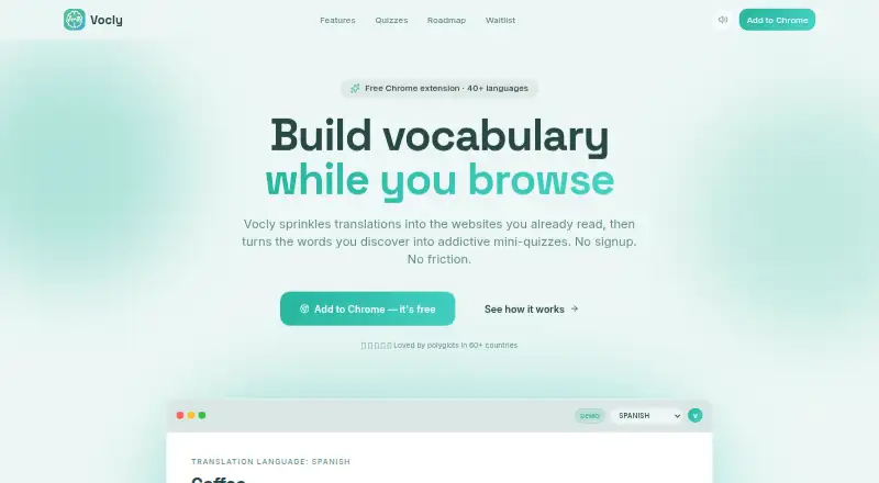 Vocly's own site