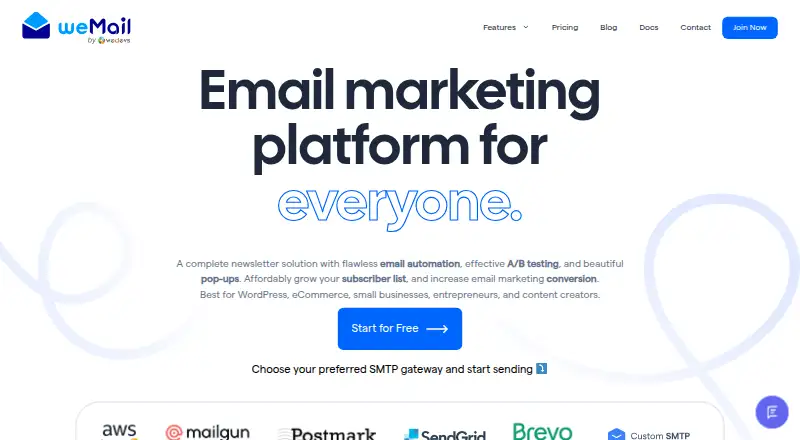 weMail's own site