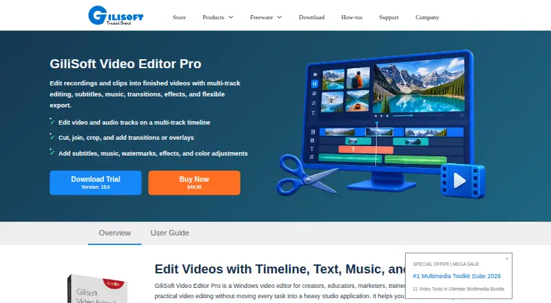 GiliSoft Video Editor Pro's own site