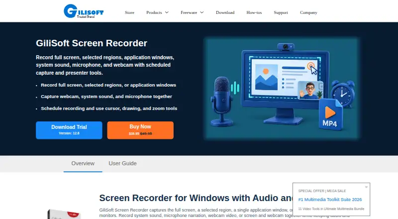GiliSoft Screen Recorder's own site