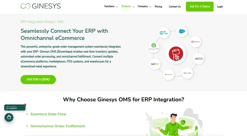 Ginesys OMS's own site