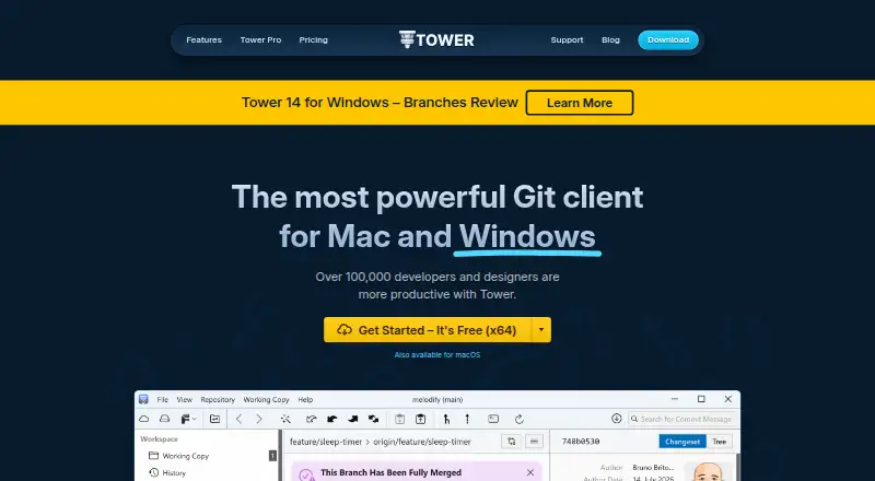 Tower's own site
