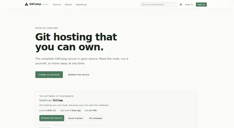 GitCamp's own site