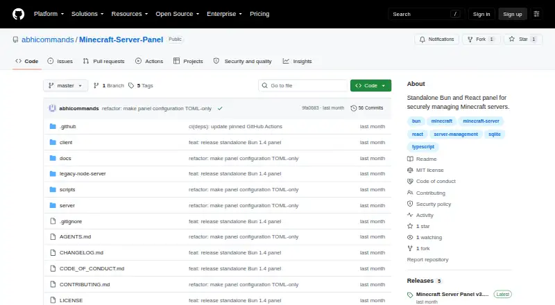 Minecraft Server Panel's own site