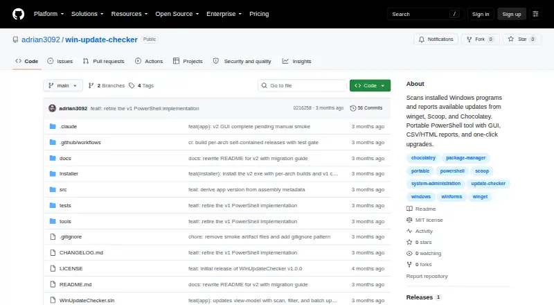 WinUpdateChecker's own site