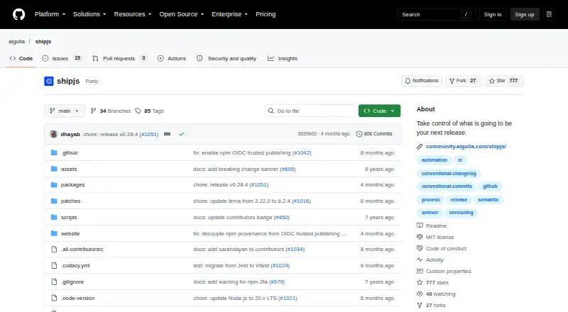 Ship.js's own site