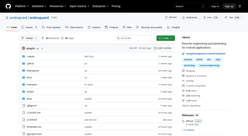 Androguard's own site