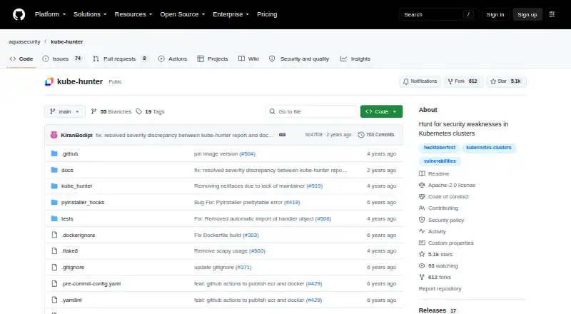 kube-hunter's own site