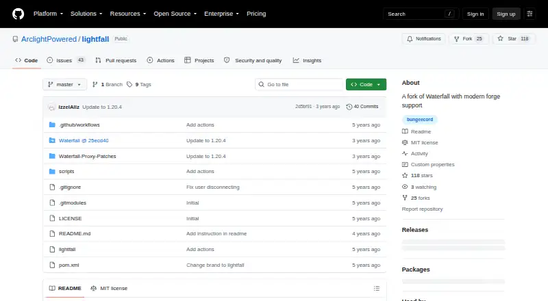 Lightfall's own site