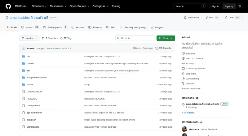 Arno's IPTABLES Firewall's own site