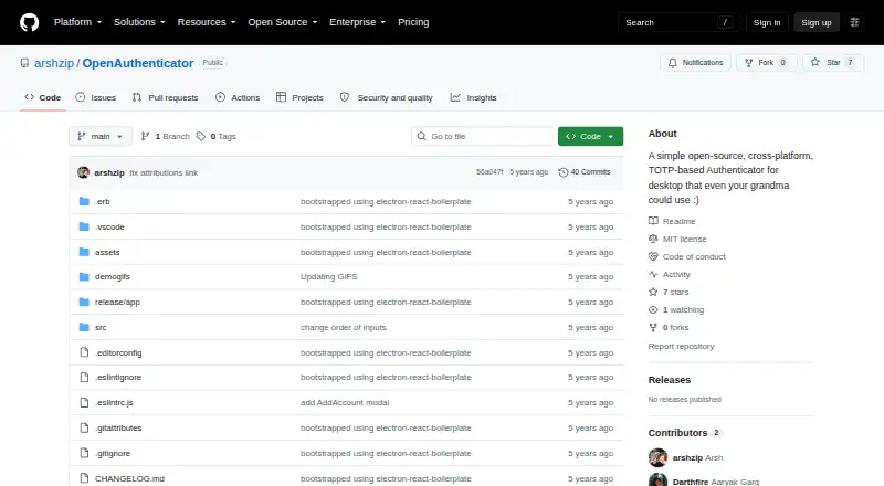OpenAuthenticator's own site