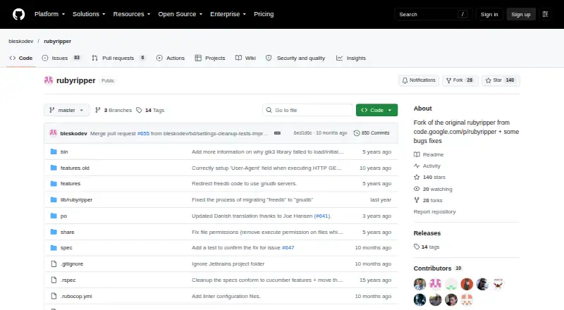 Rubyripper's own site