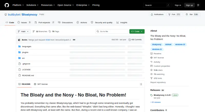 Bloatynosy's own site