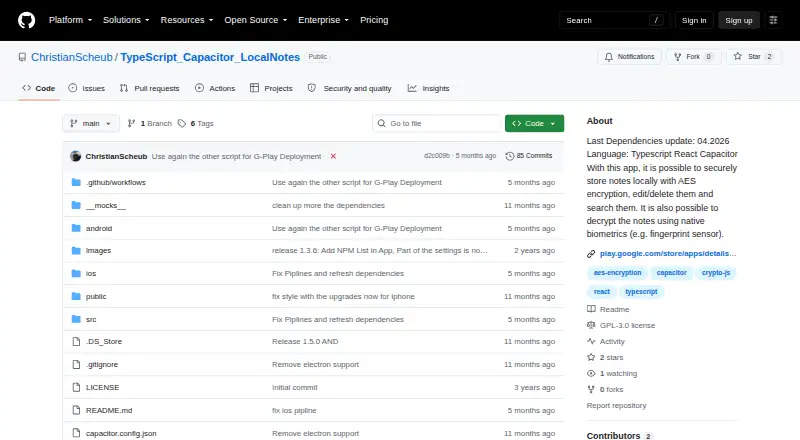 LocalNotes's own site