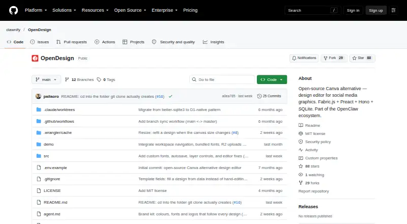 OpenDesign's own site