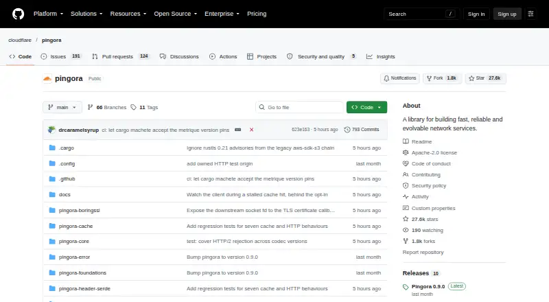 Pingora's own site
