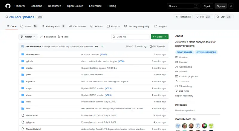 Pharos's own site