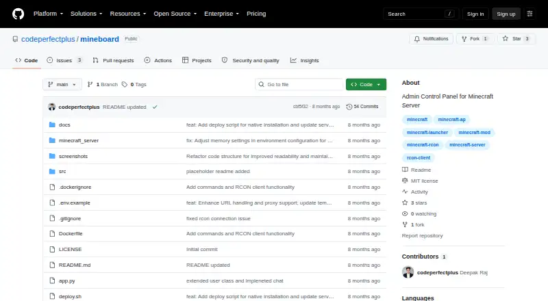 Mineboard's own site