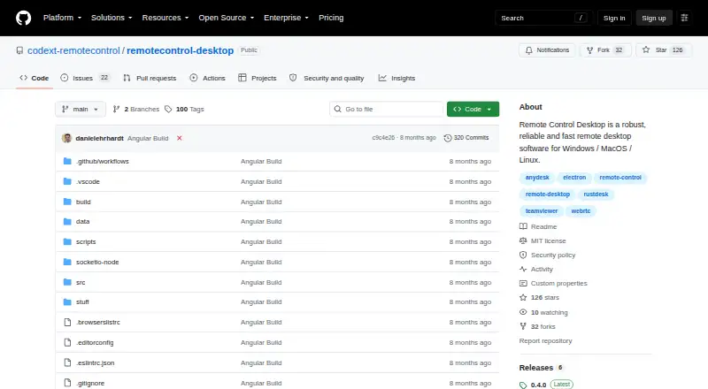 Remote Control Desktop's own site