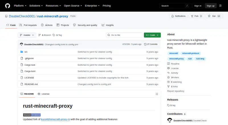 rust-minecraft-proxy's own site
