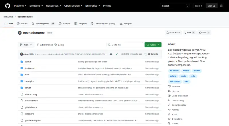 OpenAdSource's own site