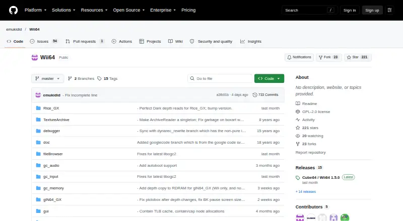 Wii64 / Cube64's own site