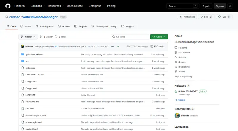 Valheim Mod Manager's own site