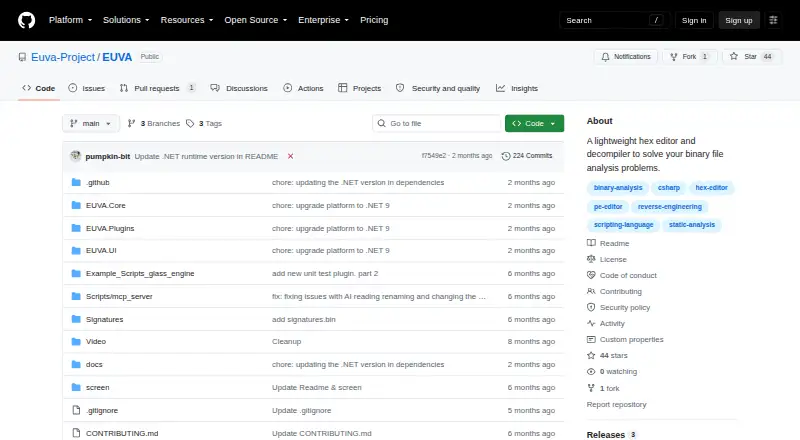EUVA (EngineUnpacker Visual Analyzer)'s own site