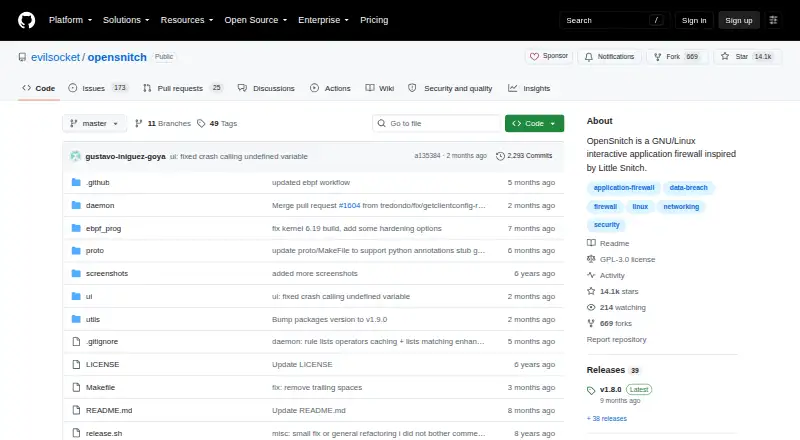 OpenSnitch's own site