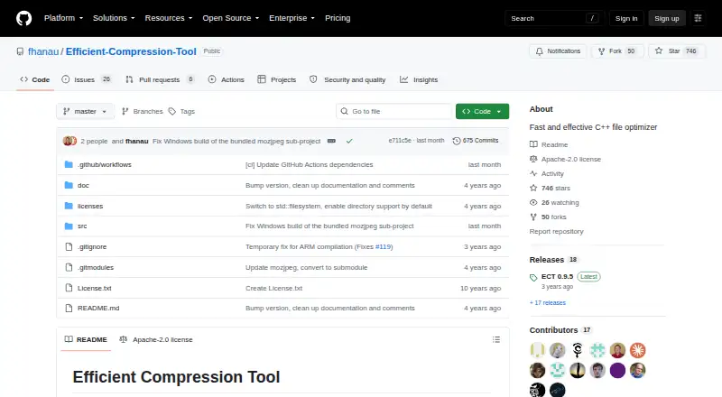 Efficient Compression Tool (ECT)'s own site