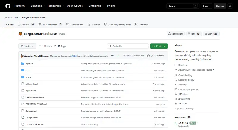 cargo-smart-release's own site