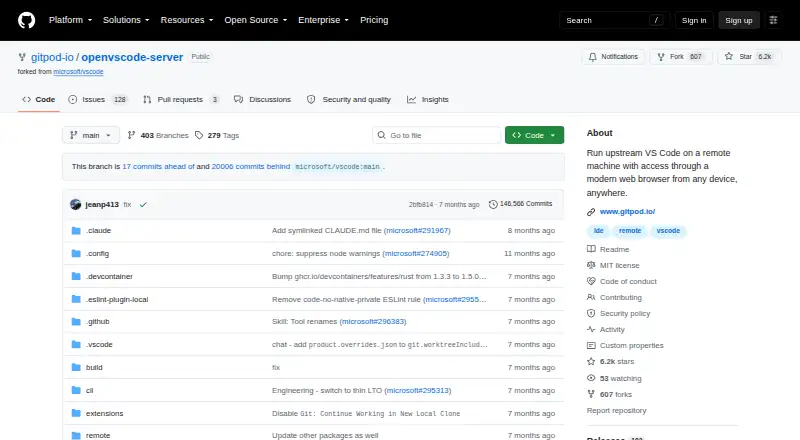 OpenVSCode Server's own site