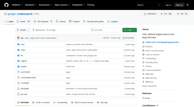 Google Code Search's own site