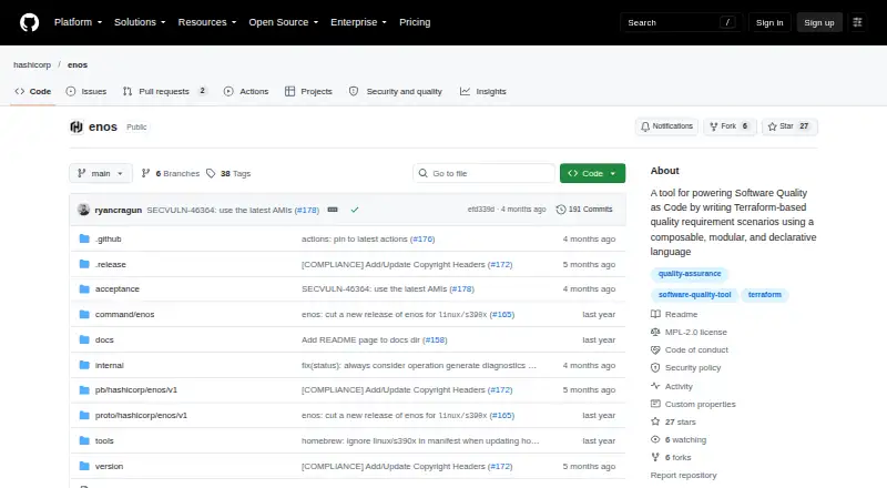 HashiCorp Enos's own site