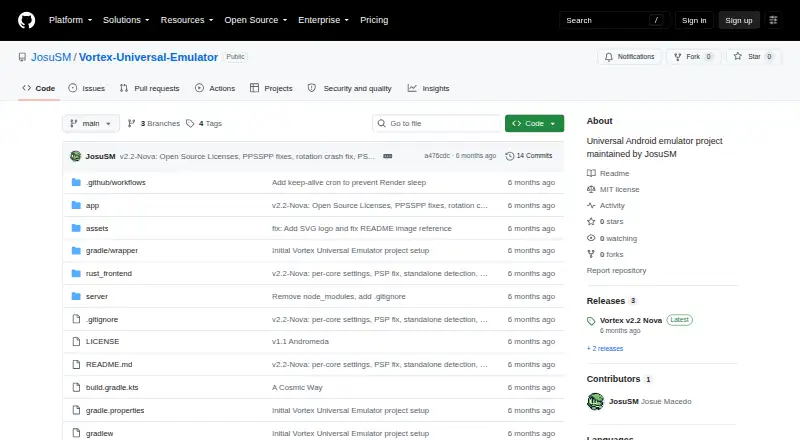 Vortex Universal Emulator's own site