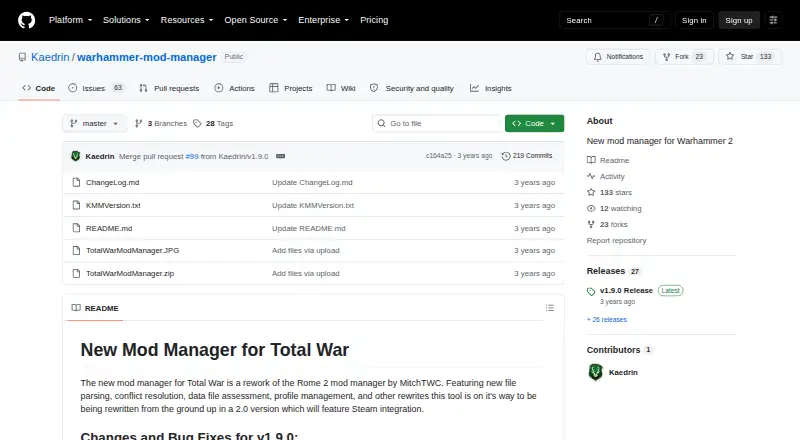 Total War Mod Manager's own site