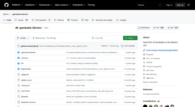 Gambatte's own site
