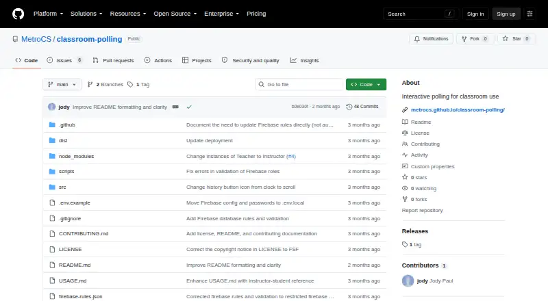 ClassPoll's own site