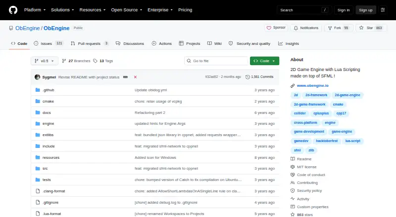ÖbEngine's own site