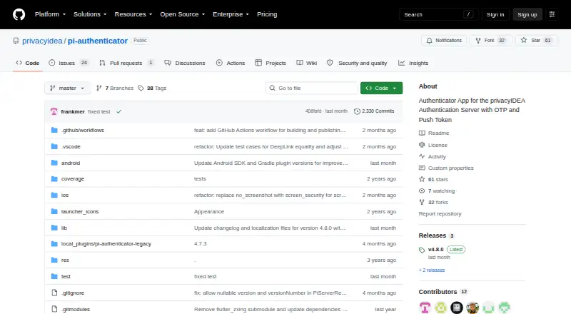 pi-authenticator's own site