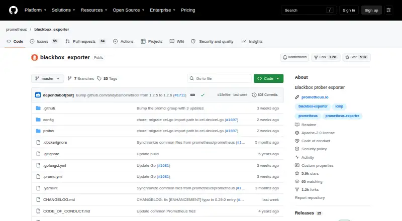 Prometheus Blackbox Exporter's own site