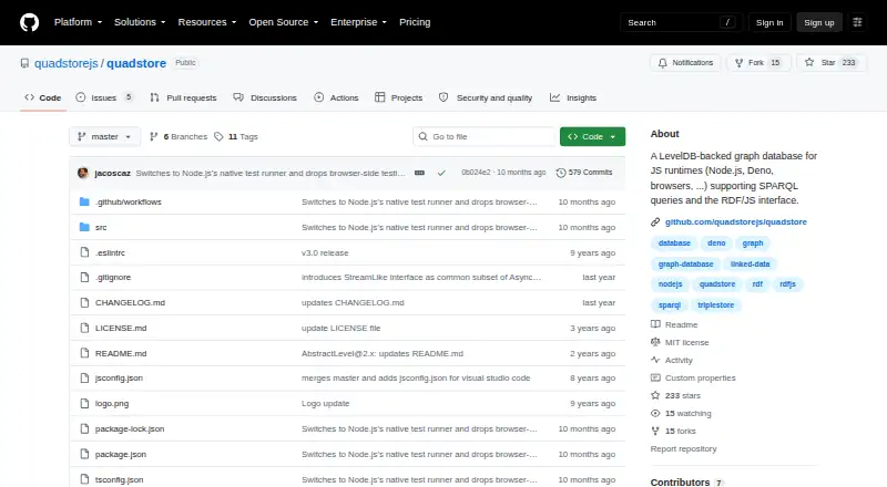 Quadstore's own site